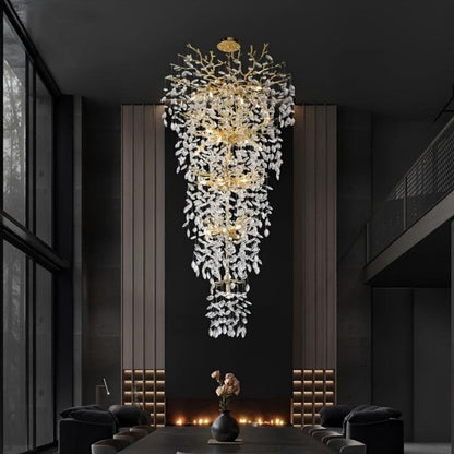 Laya Crystal Chandelier for High Ceiling 3