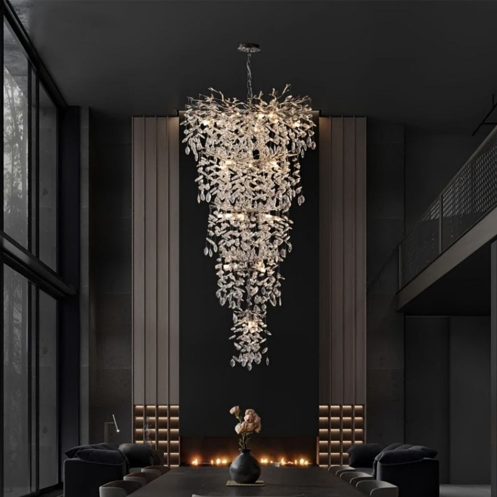 Laya Crystal Chandelier for High Ceiling 4