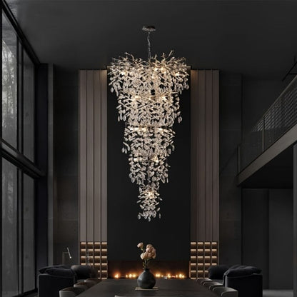 Laya Crystal Chandelier for High Ceiling 4