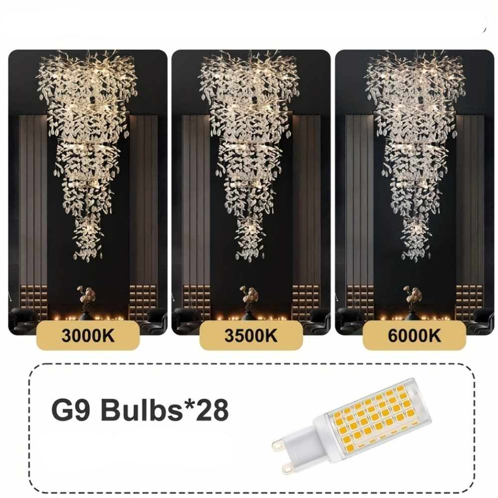 Laya Crystal Chandelier for High Ceiling 5
