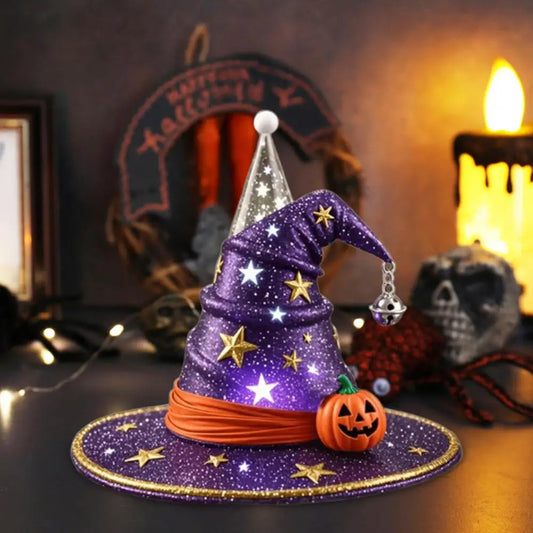 Led Night Lamp Spooky Witch Hat Night Light Set for Halloween Party Decor Led Ornament Trio for Fun Festive Atmosphere Spooky 0