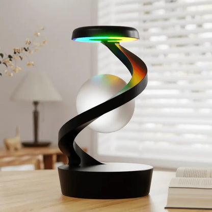 LuxRoyale Levitating Moon Lamp With Gesture Control And Wireless Charging RGB