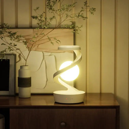 LuxRoyale Levitating Moon Lamp With Gesture Control And Wireless Charging RGB