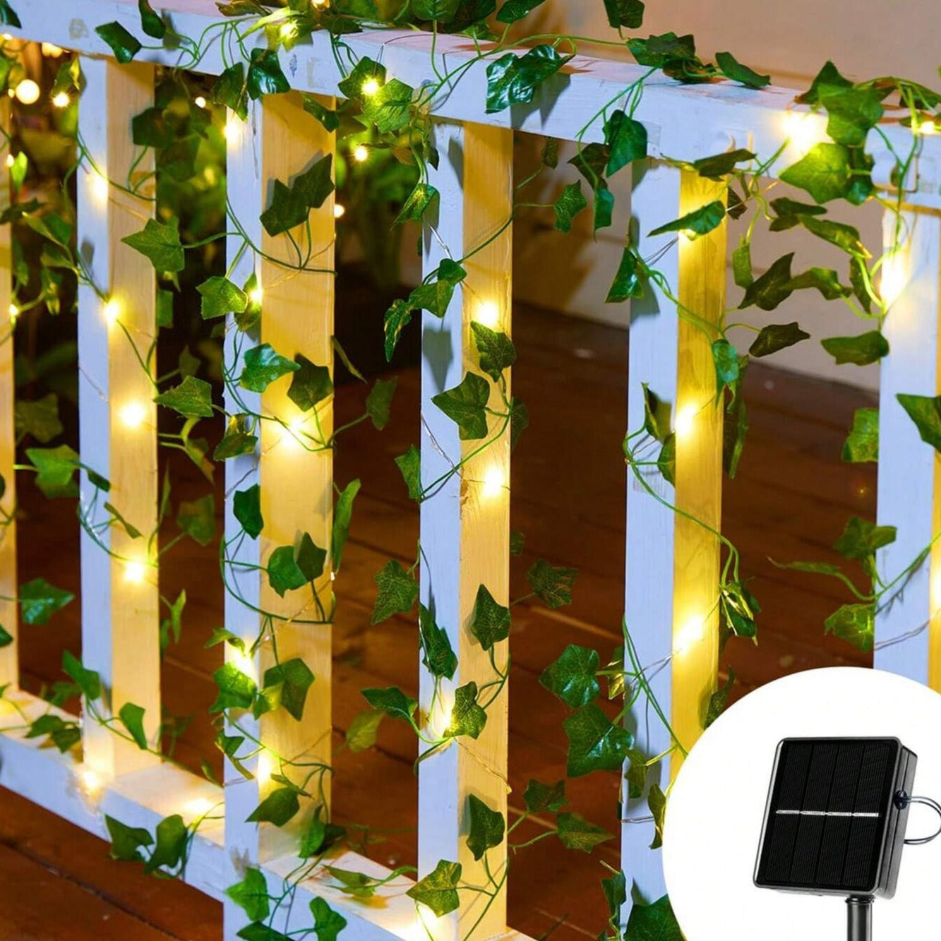 Royaleva Solar Garland Vine Light - Waterproof LED String Lights - Solar / 2m / 7ft