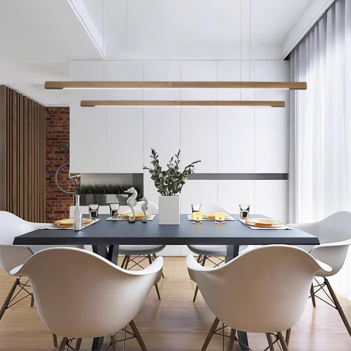 Linear Timber Pendant 7