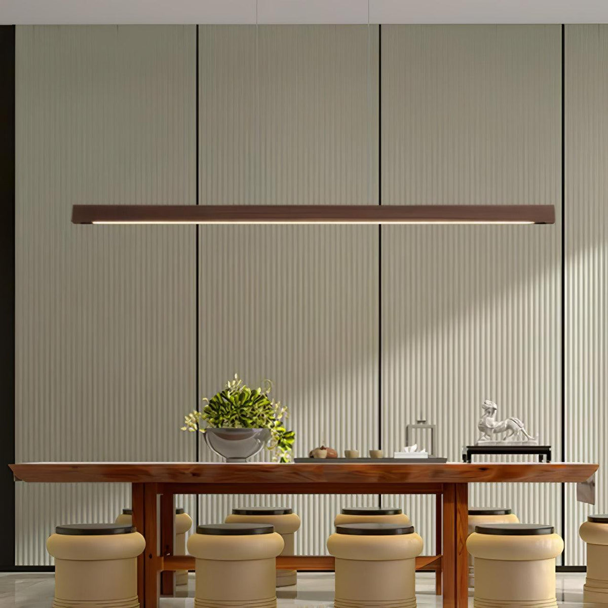Linear Timber Pendant 8