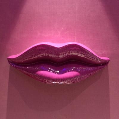 RoyaleGlow Pop Art Lips Wall Sculpture - Modern Glam Room Decor Statement Piece-Royale Basic