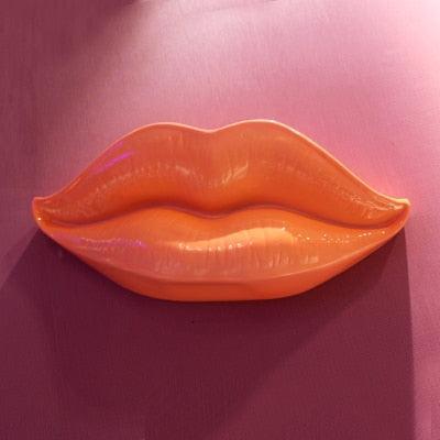 RoyaleGlow Pop Art Lips Wall Sculpture - Modern Glam Room Decor Statement Piece-Royale Basic