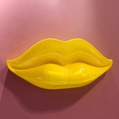 RoyaleGlow Pop Art Lips Wall Sculpture - Modern Glam Room Decor Statement Piece-Royale Basic