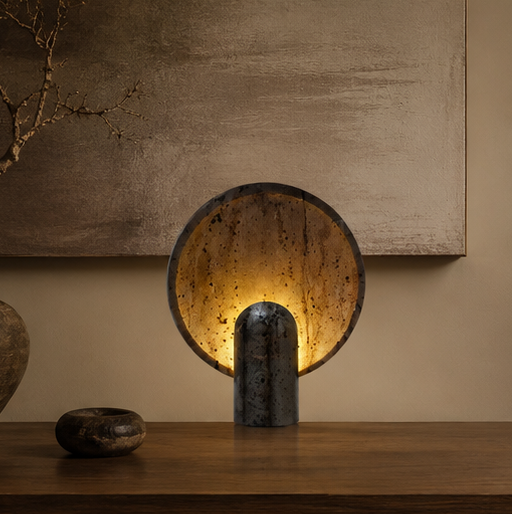  Travertine Table Lamp