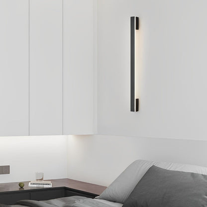 Long Strip Minimalist Three Step Dimming LED Copper Modern Wall Lamp 2