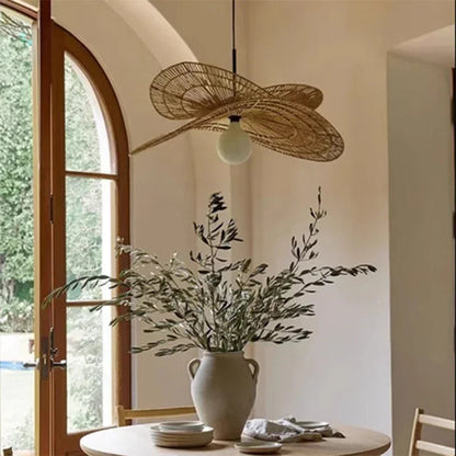 Lotus Double Rattan Pendant Lamp 0