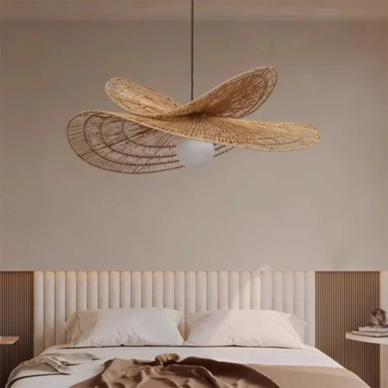 Lotus Double Rattan Pendant Lamp 1