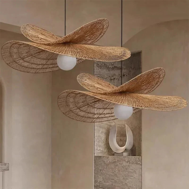 Lotus Double Rattan Pendant Lamp 2