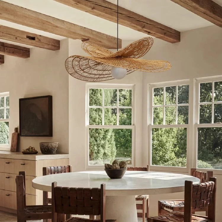 Lotus Double Rattan Pendant Lamp 3