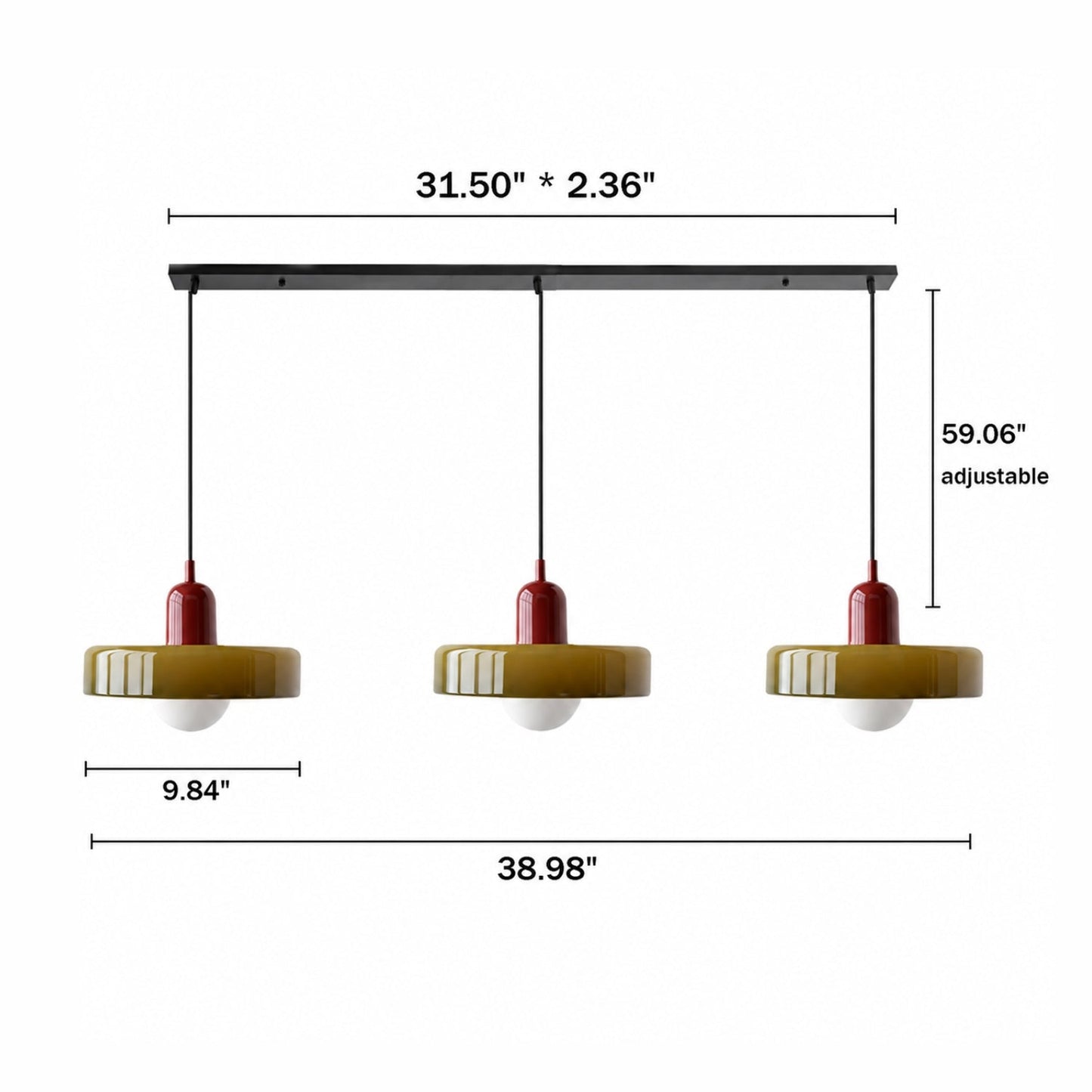 Lozecan Triple Pendant Light 4