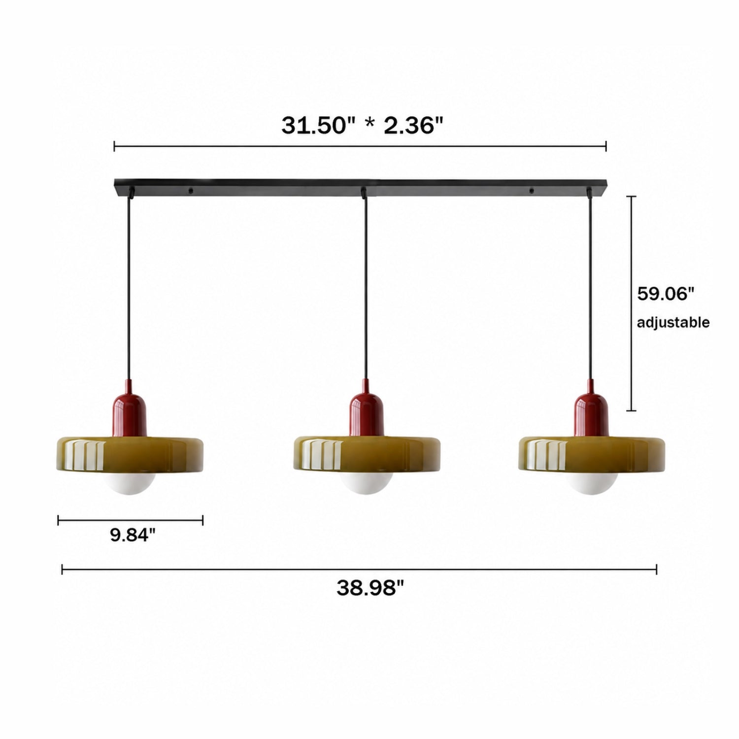 Lozecan Triple Pendant Light 4