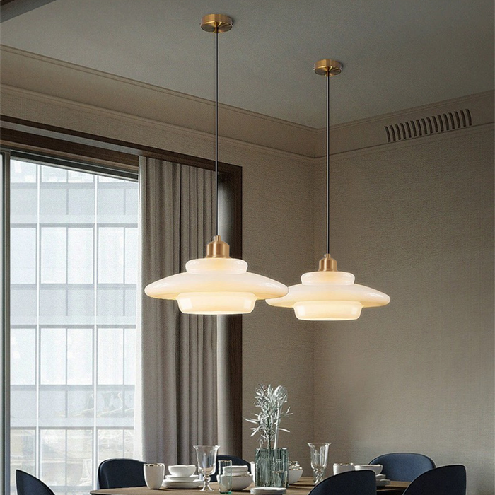 LumaBella - Modern Glass and Brass Pendant Lamp 8