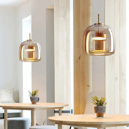 LumaSphere | Pendant Light – Elegant Amber Glow for Modern Interiors 3
