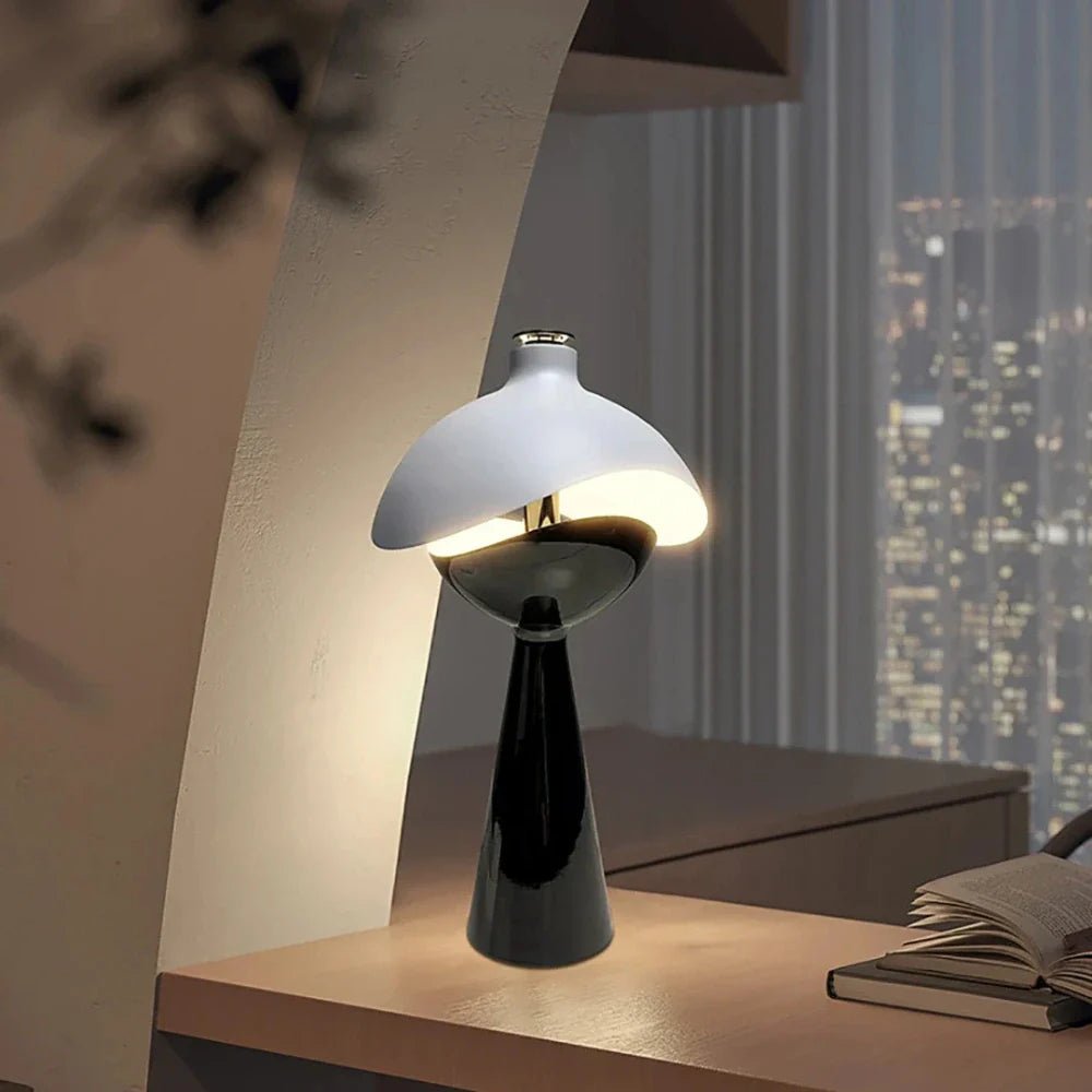 LuxRoyale Sculpted Dome Table Lamp With Warm Diffused Light