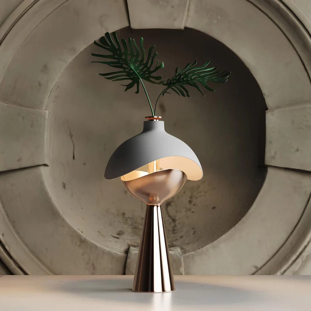 LuxRoyale Sculpted Dome Table Lamp With Warm Diffused Light