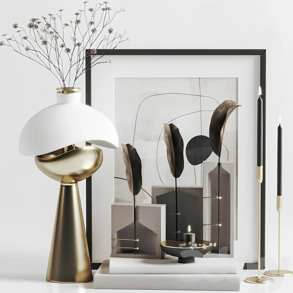 LuxRoyale Sculpted Dome Table Lamp With Warm Diffused Light