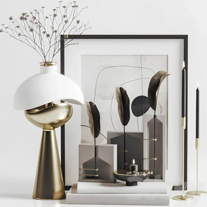 LuxRoyale Sculpted Dome Table Lamp With Warm Diffused Light