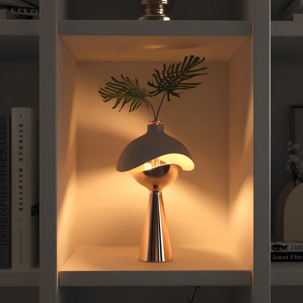 LuxRoyale Sculpted Dome Table Lamp With Warm Diffused Light