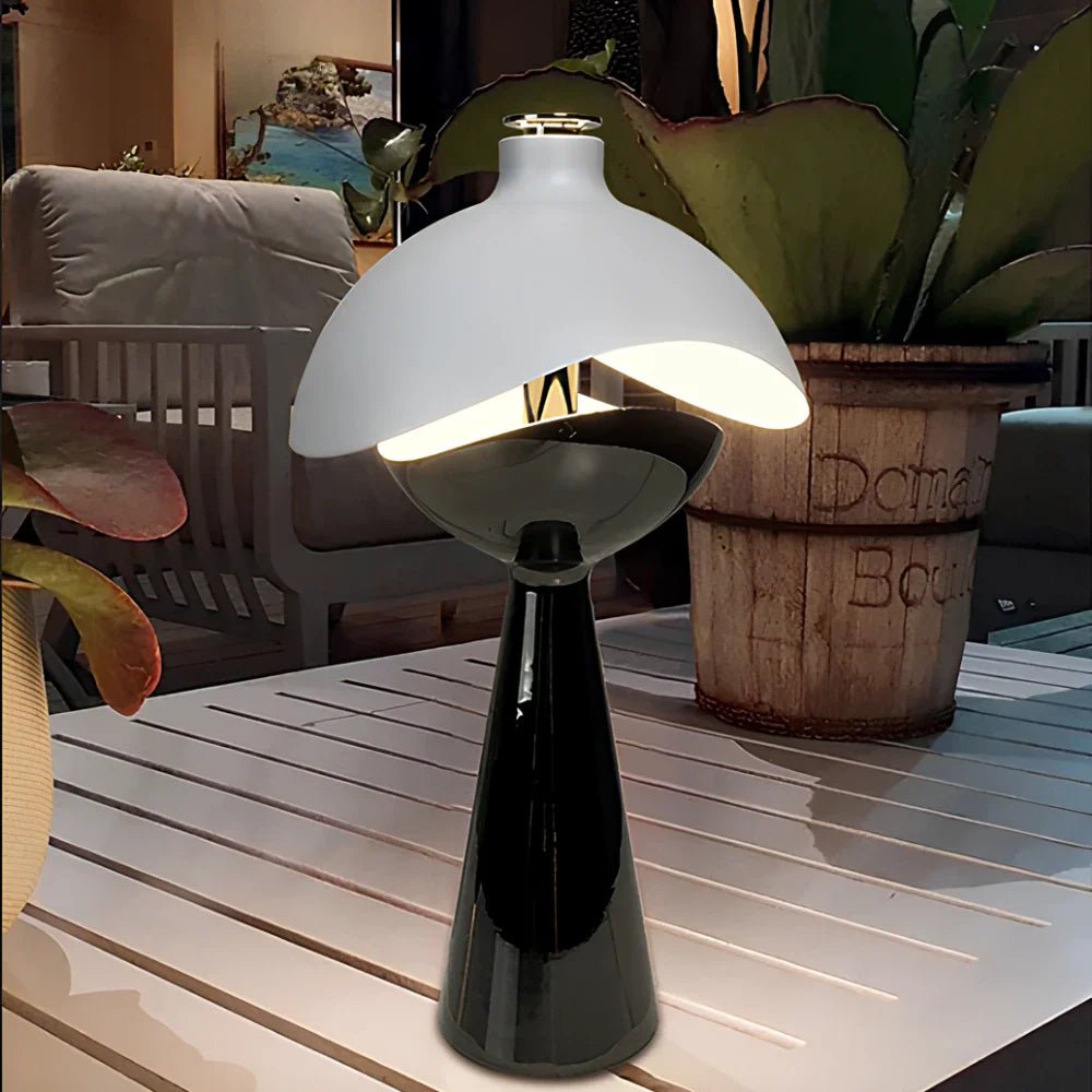 LuxRoyale Sculpted Dome Table Lamp With Warm Diffused Light