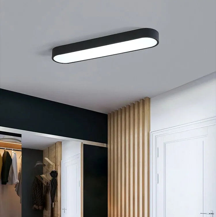 RoyaleGlow 26 Inch Modern Oval LED Flush Mount Ceiling Light for Living Spaces