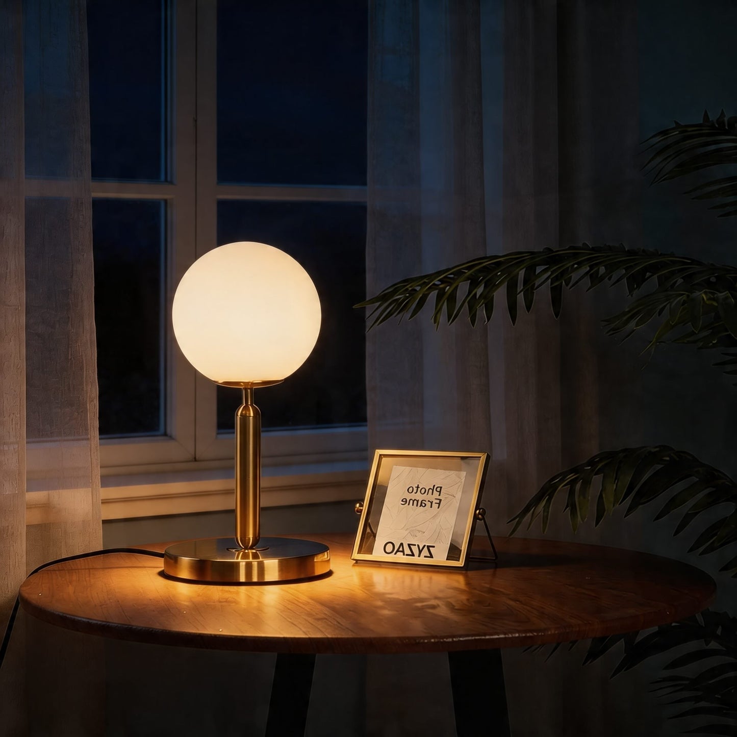 Luminara | Stylish Glass Ball LED Table Lamp for Bedroom or Desk 3