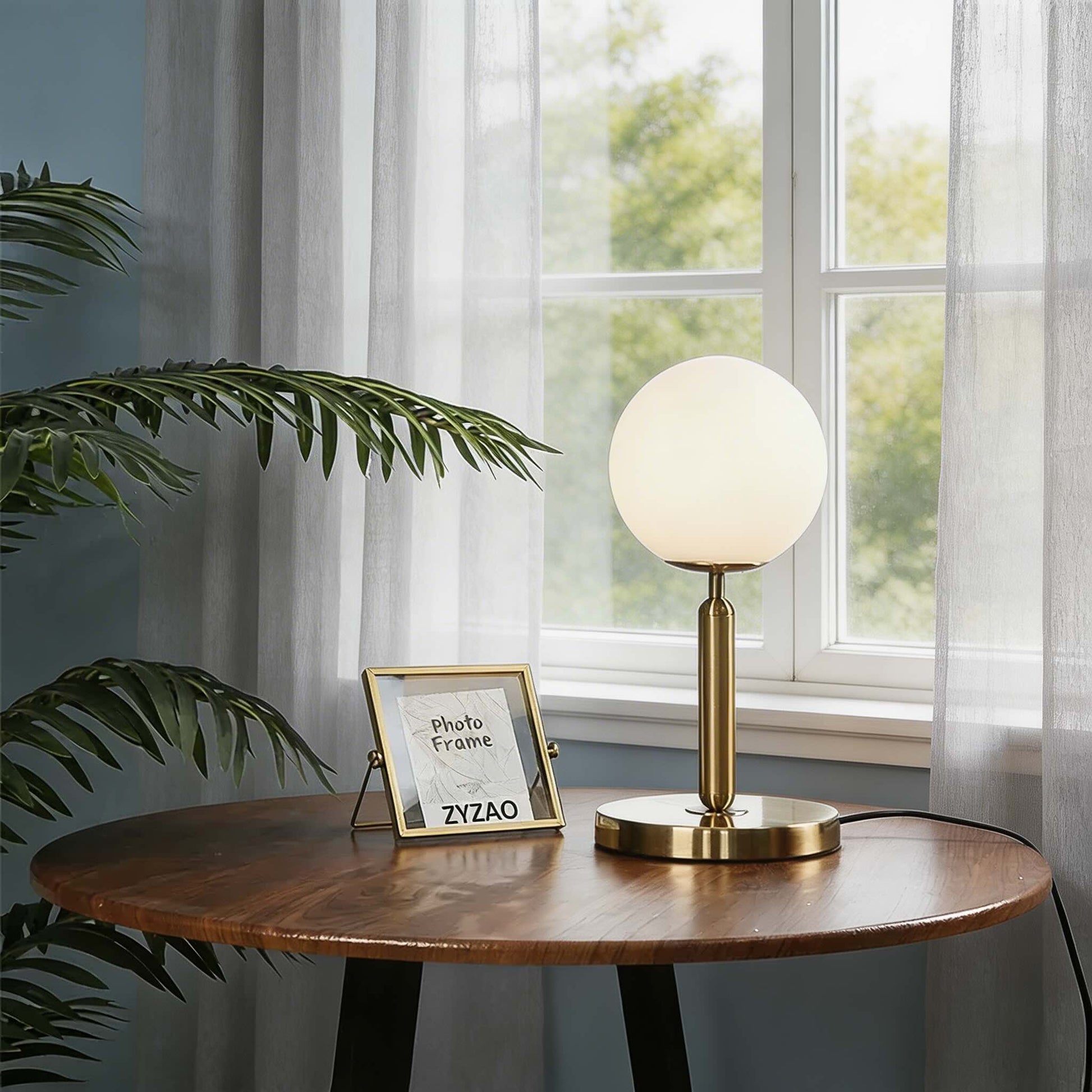 Luminara | Stylish Glass Ball LED Table Lamp for Bedroom or Desk 4