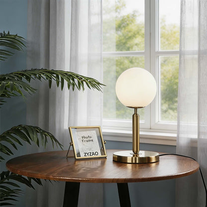 Luminara | Stylish Glass Ball LED Table Lamp for Bedroom or Desk 4