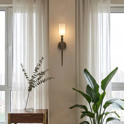 Royelux Natural Alabaster Wall Sconce - Modern Brass Lighting for Elegant Interiors