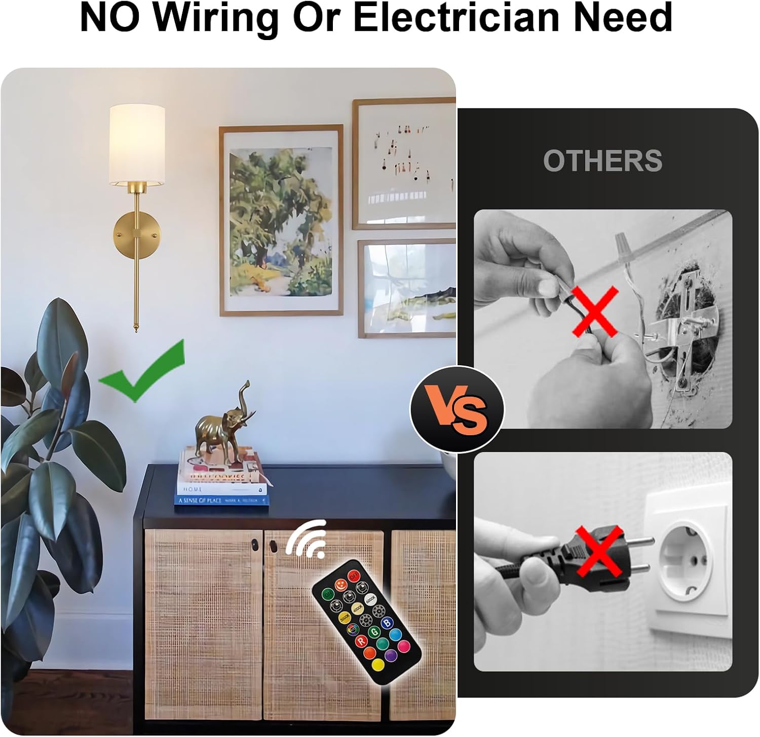 LumoEase™ Wireless Wall Sconces (SET OF 2 + 2 BULBS FREE) 7