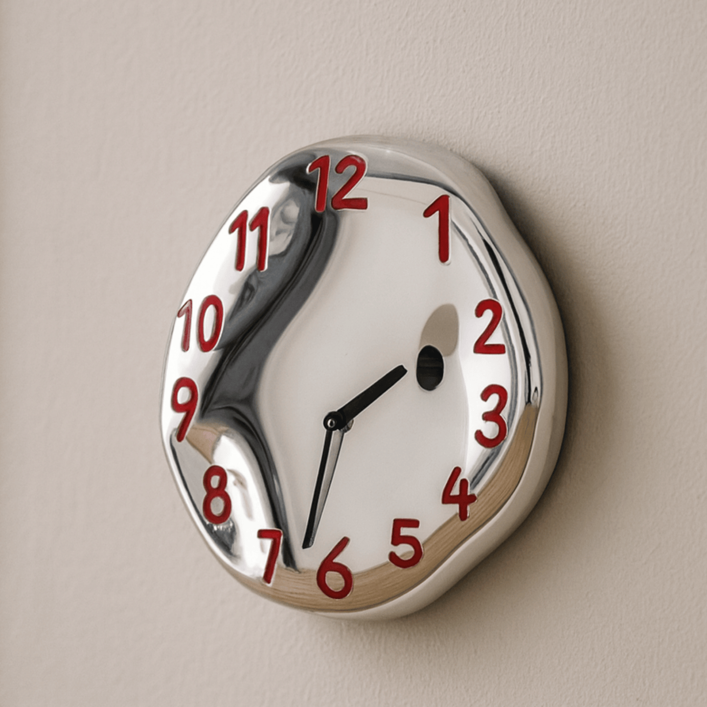 LumoTime Chrome Ceramic Wall Clock 0
