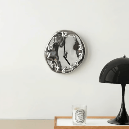 LumoTime Chrome Ceramic Wall Clock 2