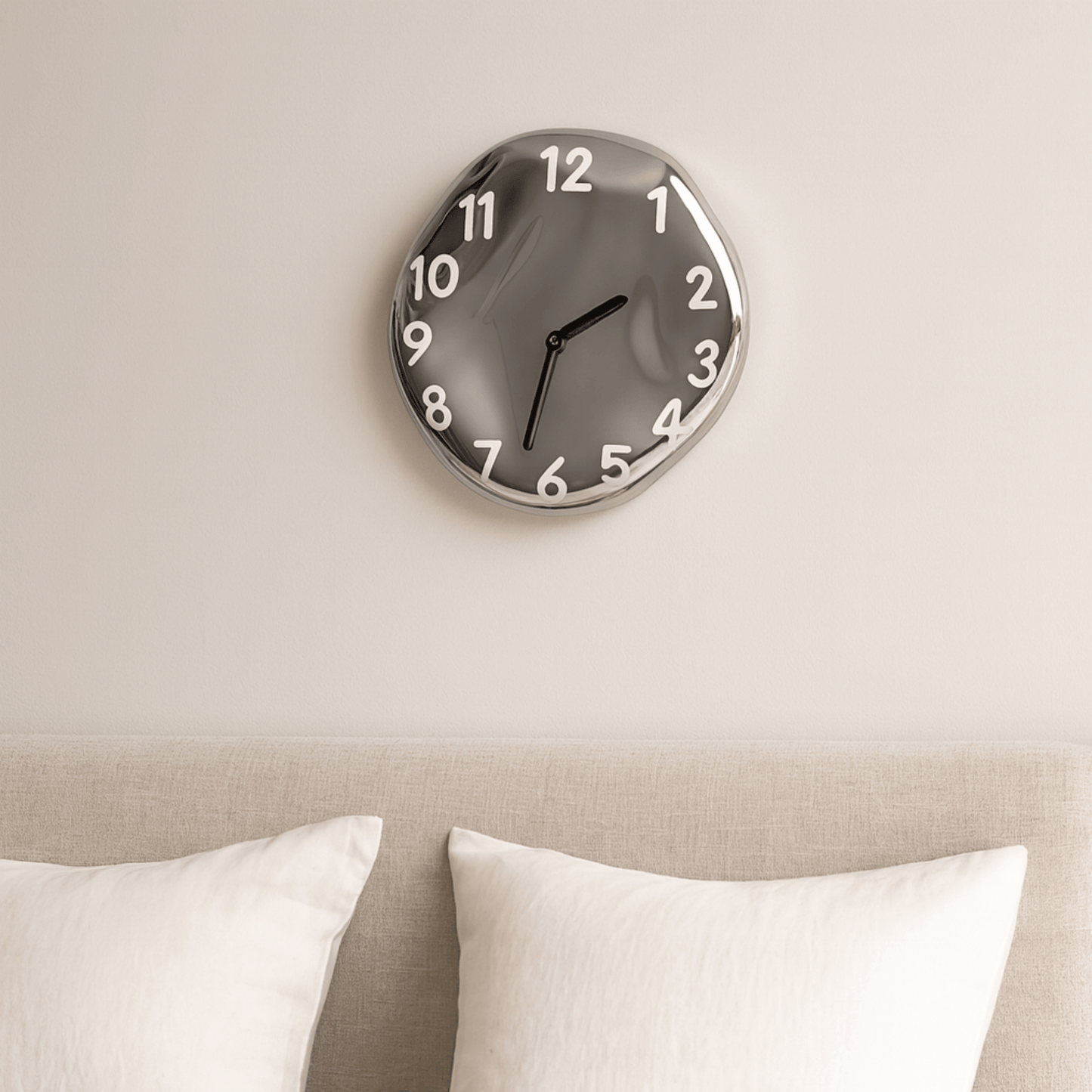 LumoTime Chrome Ceramic Wall Clock 6