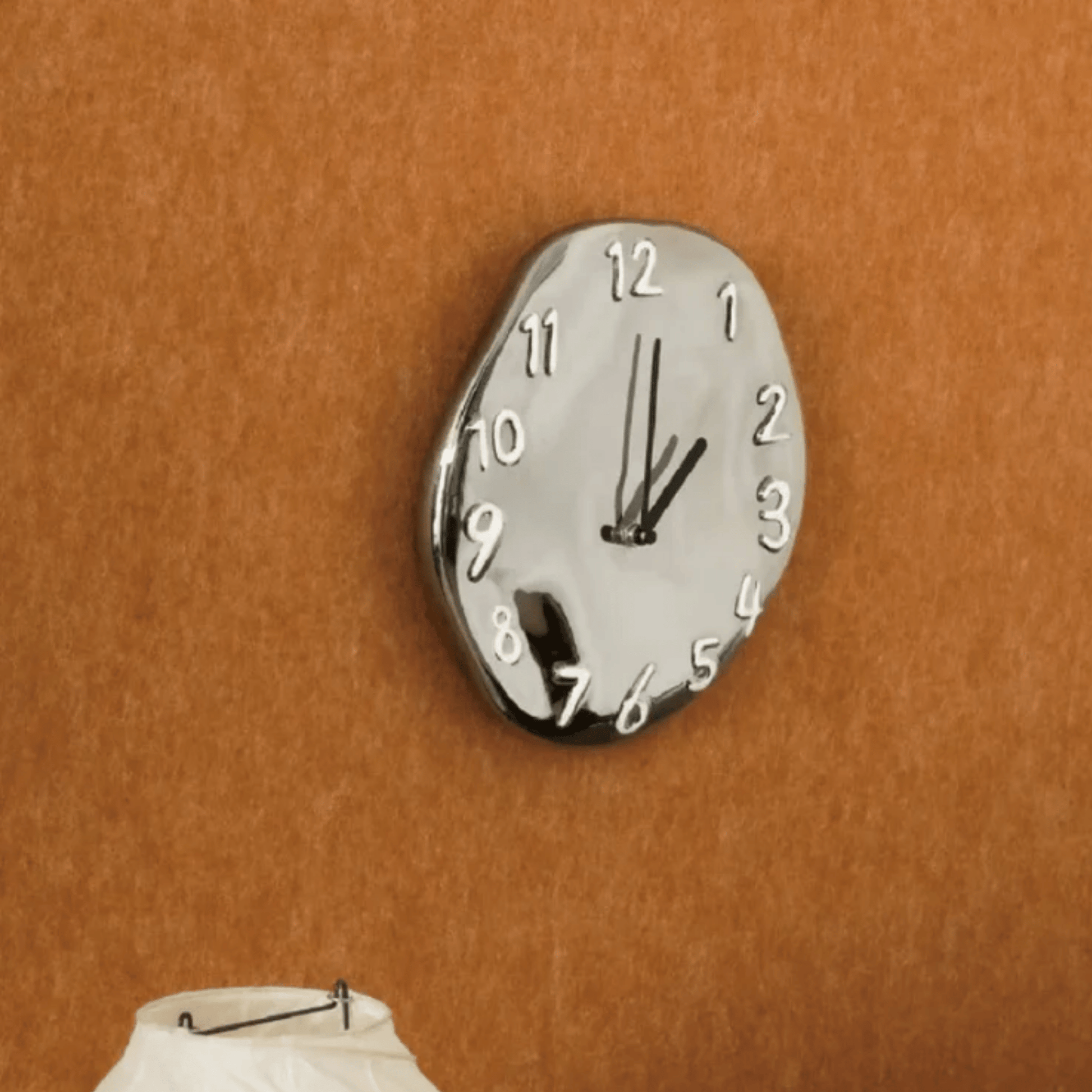 LumoTime Chrome Ceramic Wall Clock 8