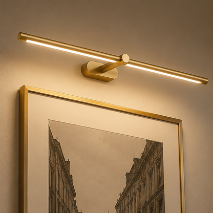 Lumora Minimalist Dimmable LED Picture Light for Art & Wall Decor golden