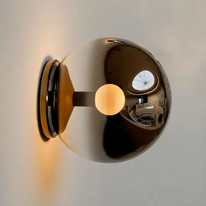 RoyaleGlow Modern Glass Sphere Wall Sconce - Circular Indoor Lighting Fixture - Royale Basic