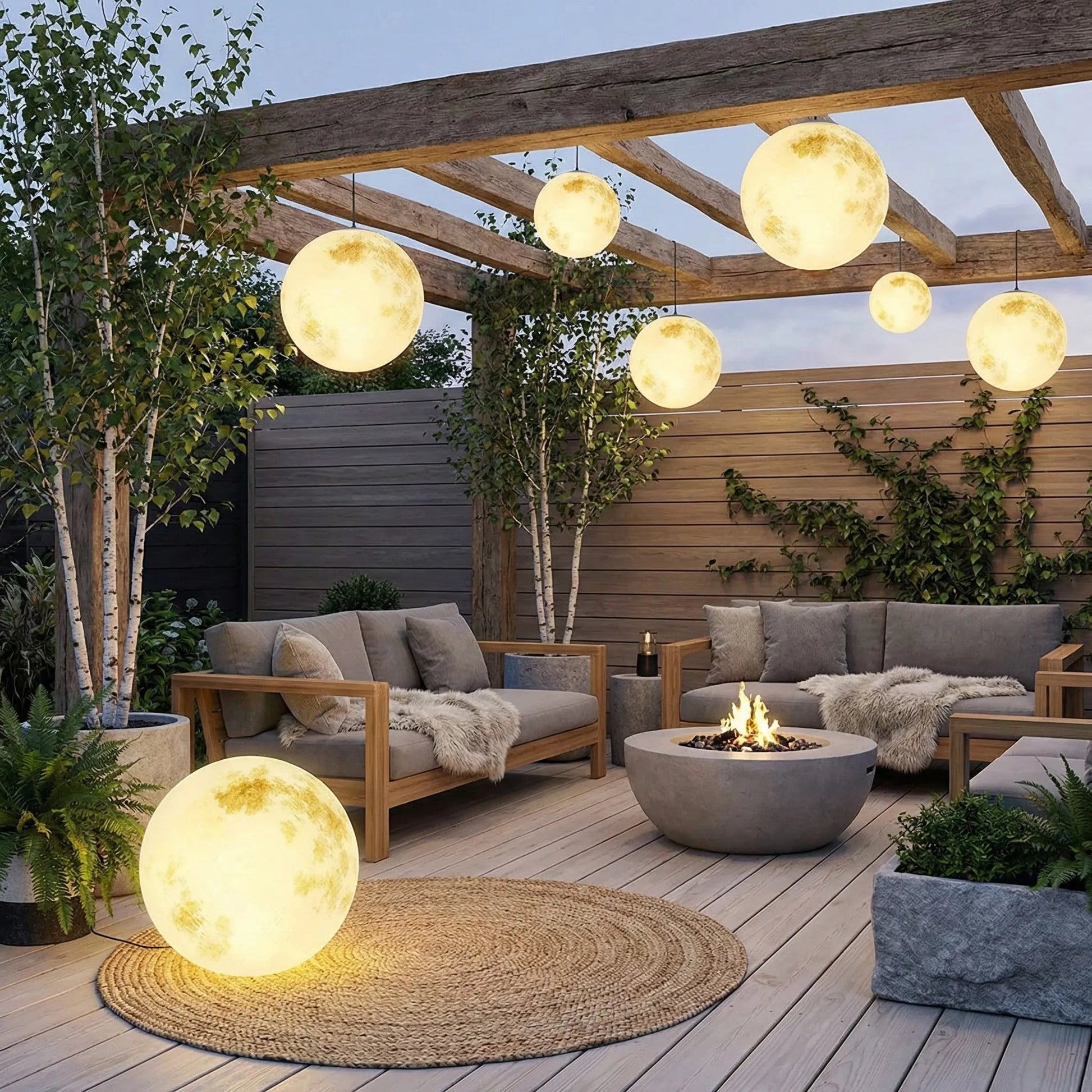 Lunar Garden Outdoor Pendant Light 4