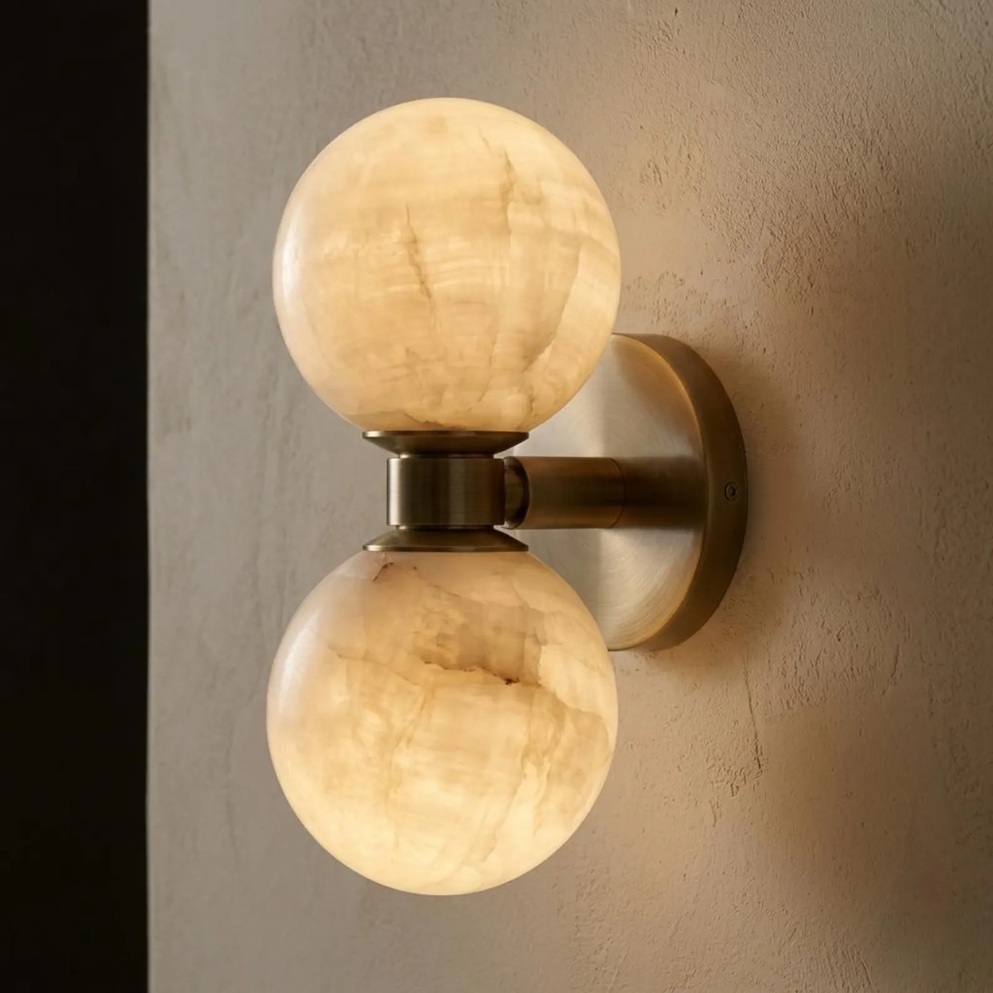 Lunara Marble Wall Lamp – Nordic Dual Globe 1