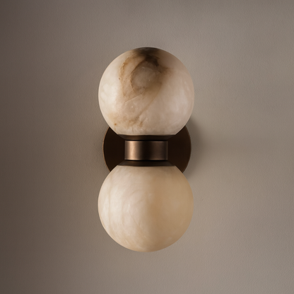 Lunara Marble Wall Lamp – Nordic Dual Globe 2