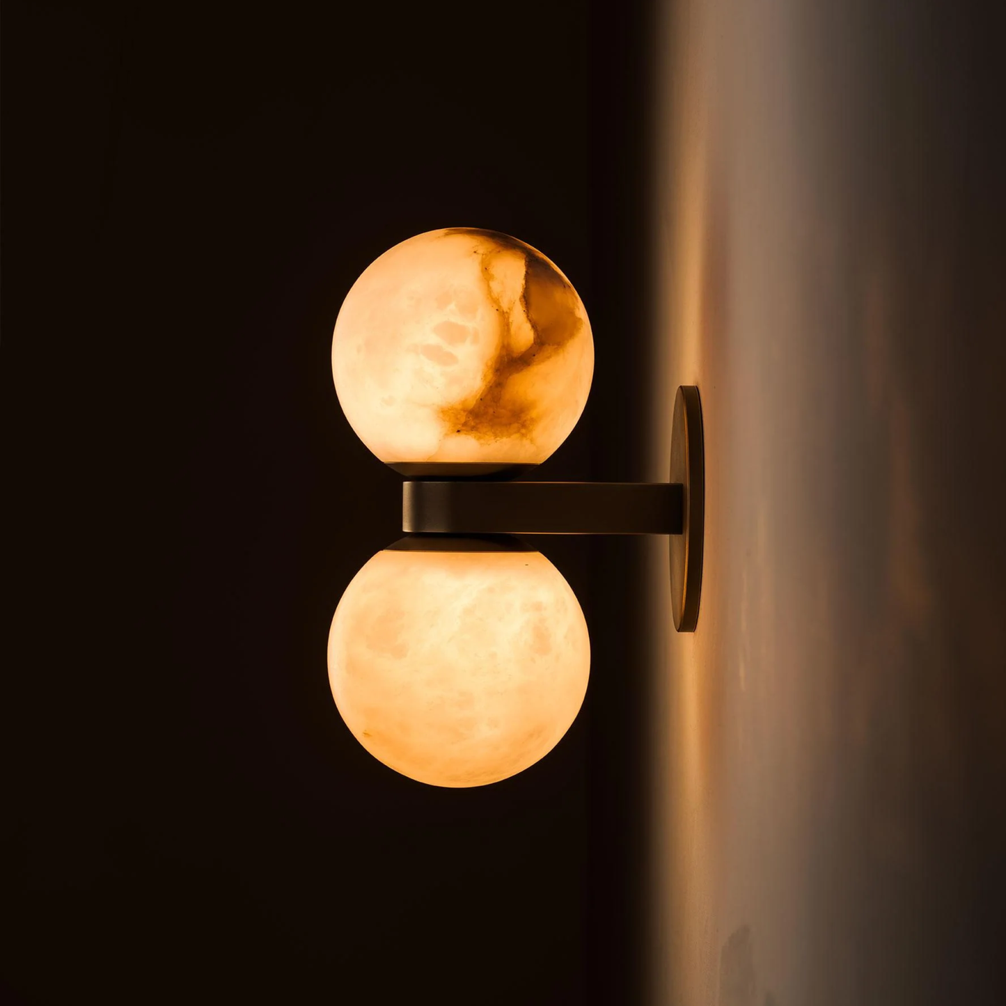 Lunara Marble Wall Lamp – Nordic Dual Globe 4
