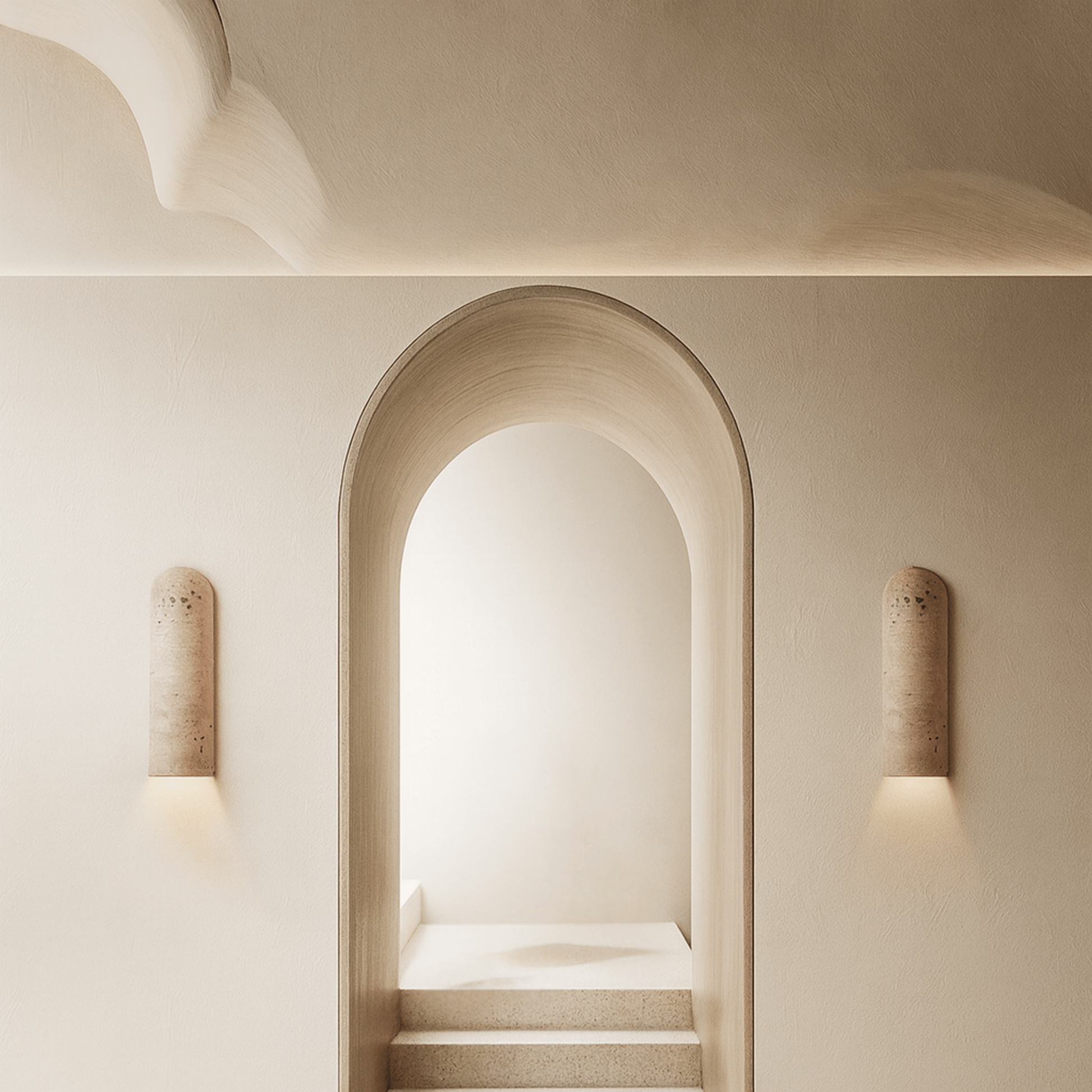 Lunara Natural Travertine LED Wall Lamp 2