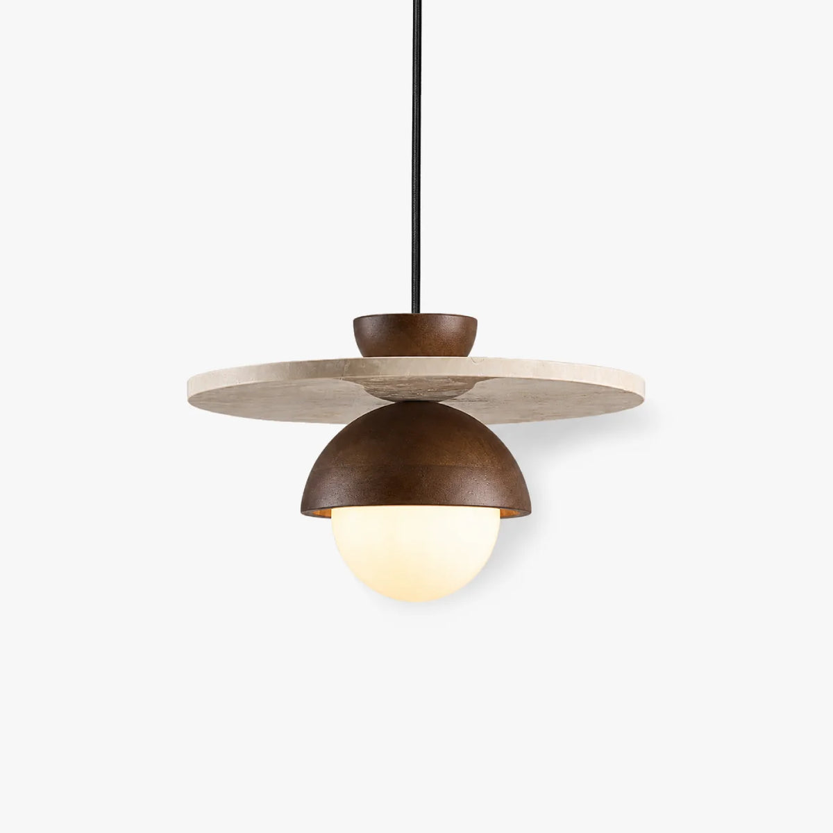 Lunvar Travertine Globe Pendant Light 0