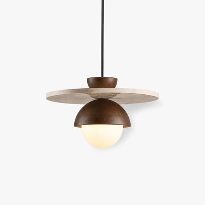 Lunvar Travertine Globe Pendant Light 0