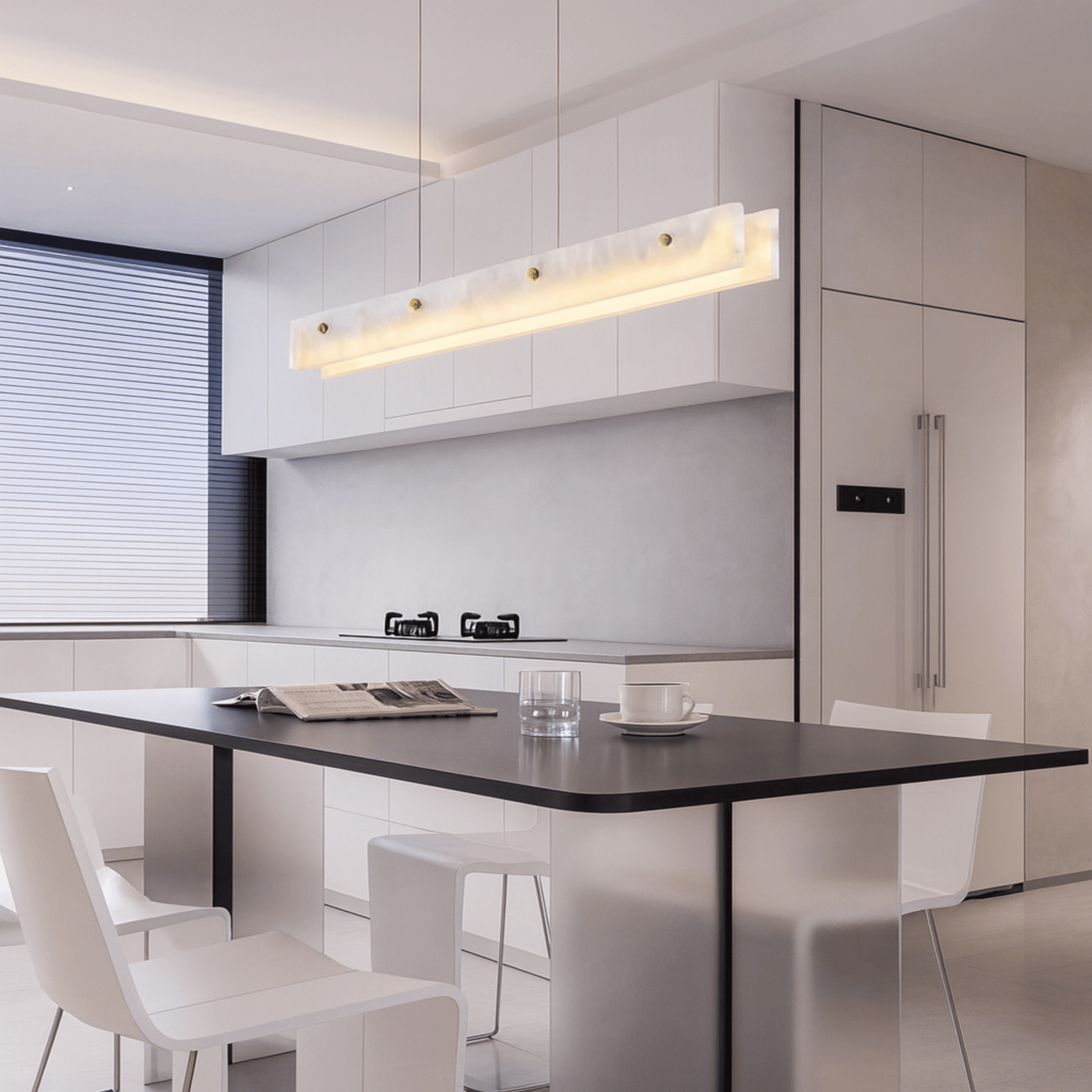 LustraLinea Marble Linear Pendant Light 1
