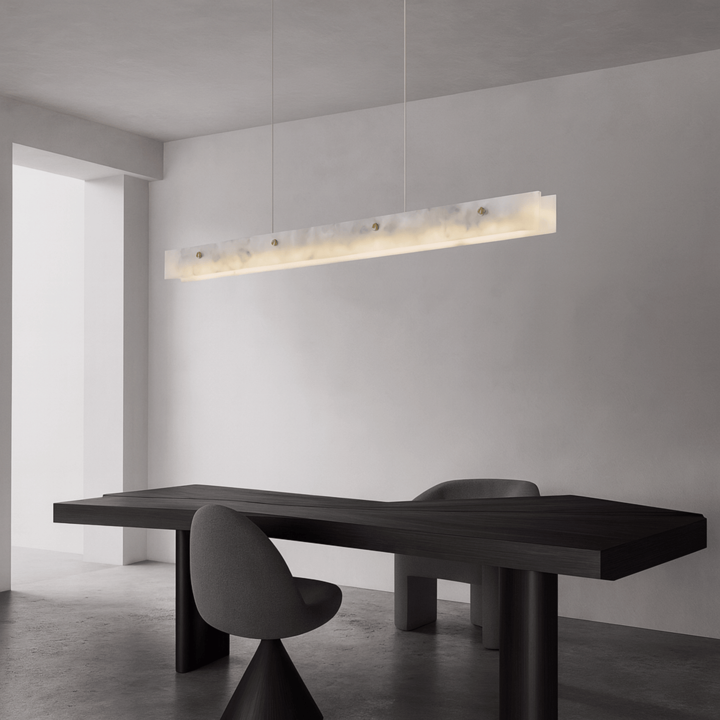 LustraLinea Marble Linear Pendant Light 2
